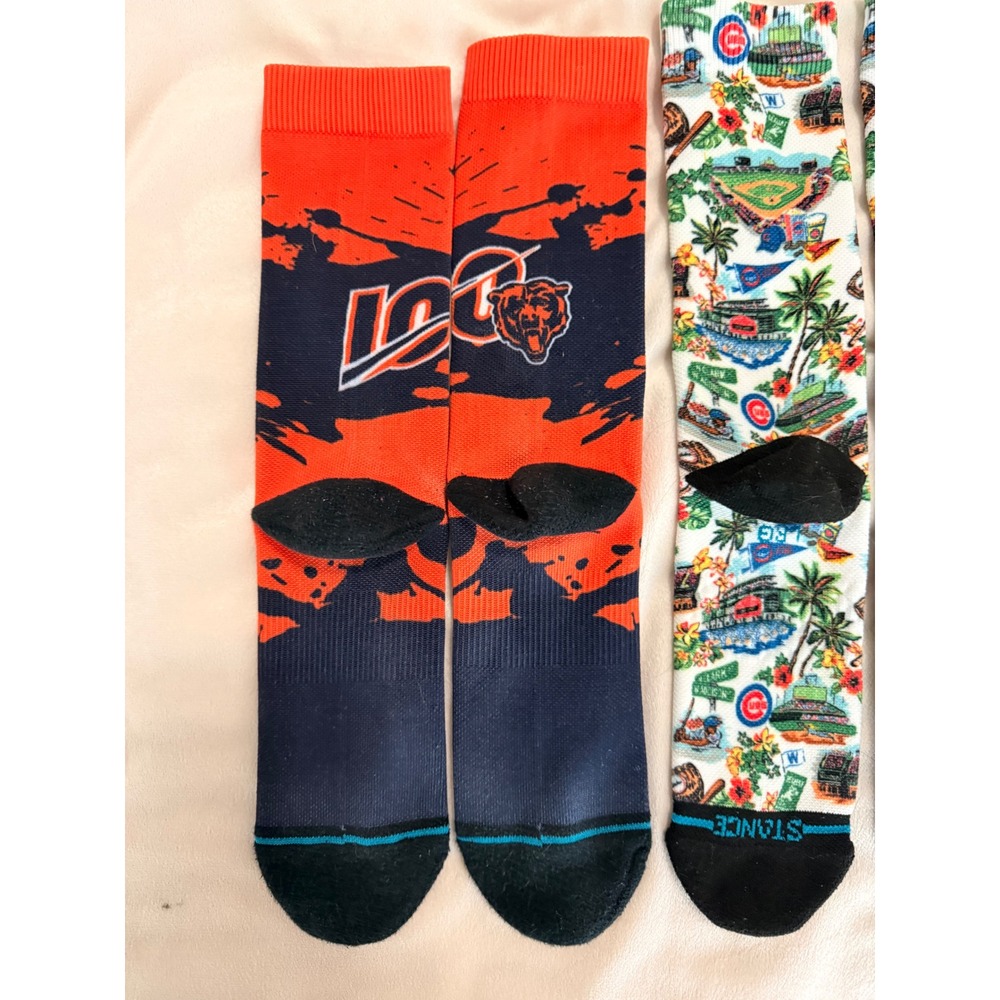 Stance Chicago Bears Cubs MLB NFL Tie Dye Crew Socks Bundle 3 Pairs Mens - Picture 5 of 8